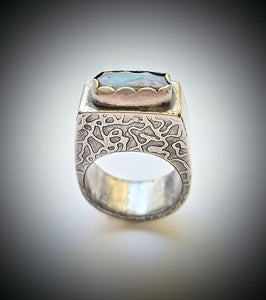 Hollowform Boulder opal  Ring