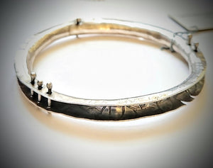 Funky Sterling Silver Bangle